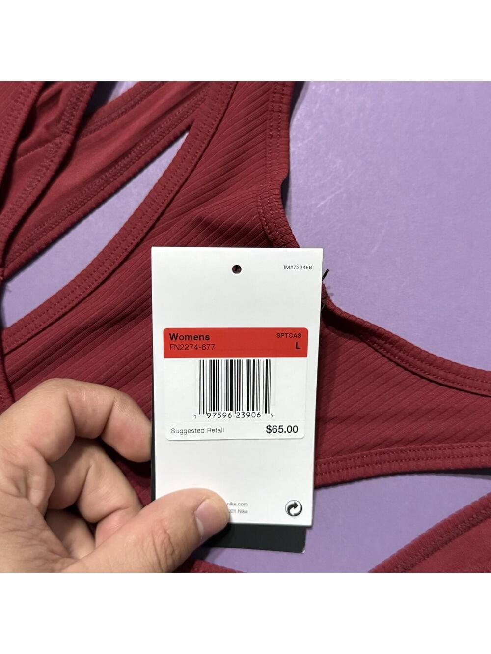 NIKE x Serena Williams Design Crew Cutout Tennis Tank Top Team Red FN2274 677 - Picture 2 of 4